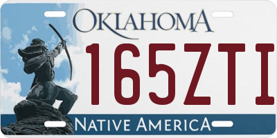 OK license plate 165ZTI