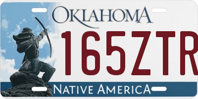 OK license plate 165ZTR