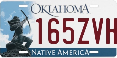 OK license plate 165ZVH