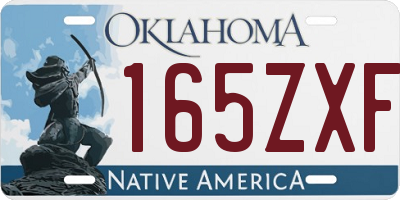 OK license plate 165ZXF