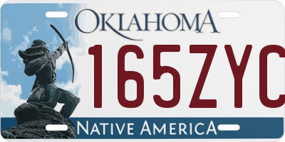 OK license plate 165ZYC