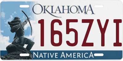 OK license plate 165ZYI