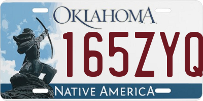 OK license plate 165ZYQ