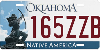 OK license plate 165ZZB