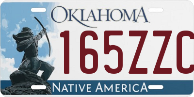 OK license plate 165ZZC