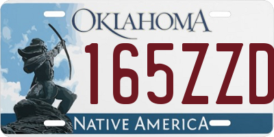 OK license plate 165ZZD