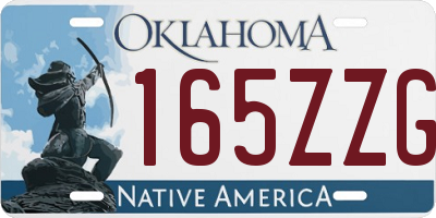 OK license plate 165ZZG