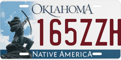 OK license plate 165ZZH