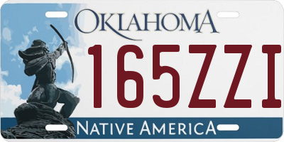 OK license plate 165ZZI