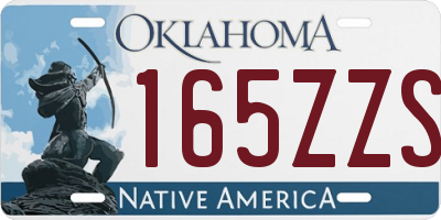 OK license plate 165ZZS