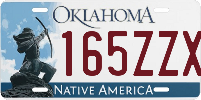 OK license plate 165ZZX