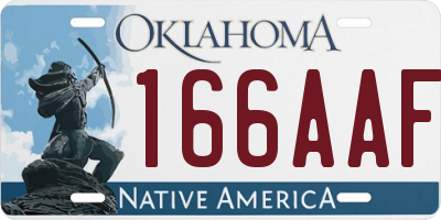 OK license plate 166AAF