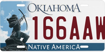 OK license plate 166AAW