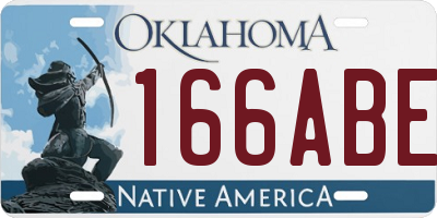 OK license plate 166ABE