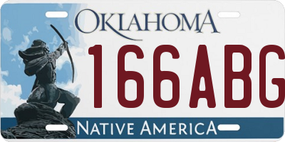 OK license plate 166ABG