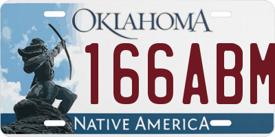 OK license plate 166ABM