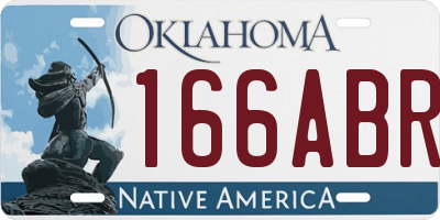 OK license plate 166ABR