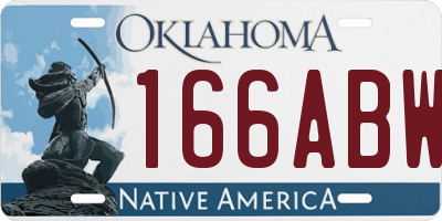 OK license plate 166ABW