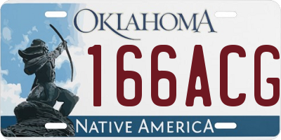 OK license plate 166ACG