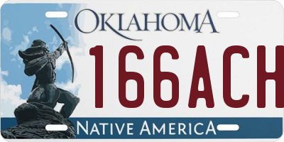 OK license plate 166ACH