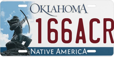 OK license plate 166ACR