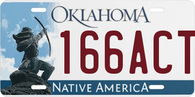 OK license plate 166ACT