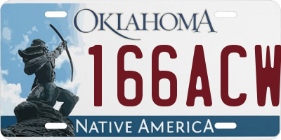 OK license plate 166ACW