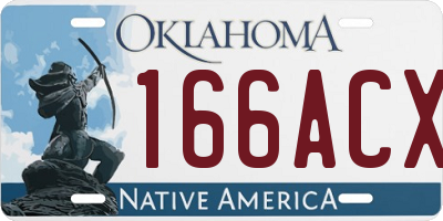 OK license plate 166ACX