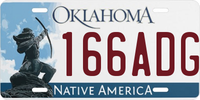OK license plate 166ADG