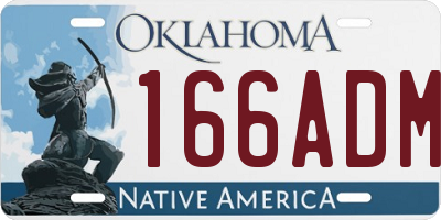 OK license plate 166ADM