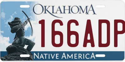 OK license plate 166ADP