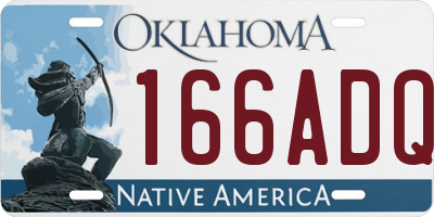 OK license plate 166ADQ