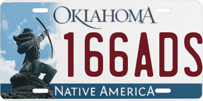 OK license plate 166ADS