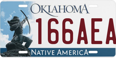 OK license plate 166AEA