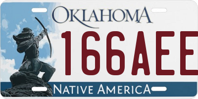 OK license plate 166AEE