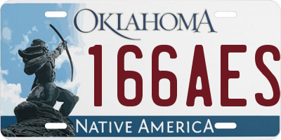 OK license plate 166AES