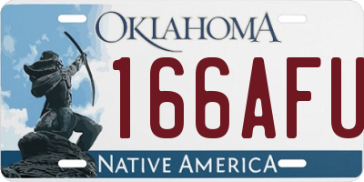 OK license plate 166AFU