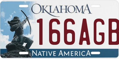 OK license plate 166AGB