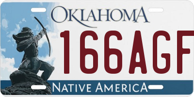 OK license plate 166AGF