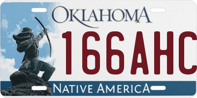 OK license plate 166AHC