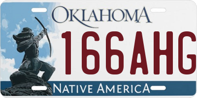 OK license plate 166AHG