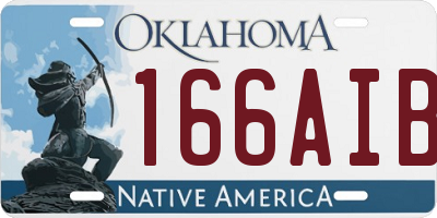OK license plate 166AIB