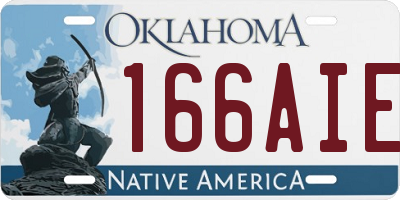 OK license plate 166AIE