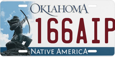 OK license plate 166AIP