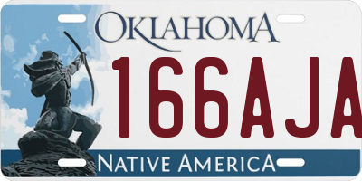 OK license plate 166AJA