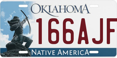 OK license plate 166AJF