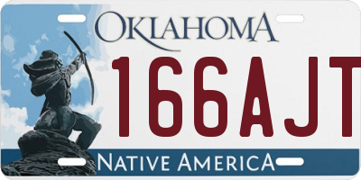 OK license plate 166AJT