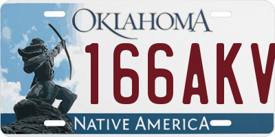 OK license plate 166AKV