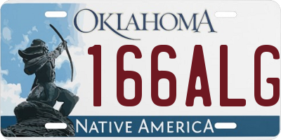 OK license plate 166ALG