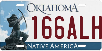 OK license plate 166ALH